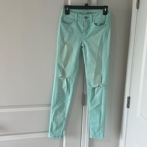 American Eagle Seafoam Green Jegging Size 0 Long